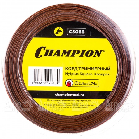 Корд триммерный Champion Nylplus Square 2.4мм, 74м (квадрат)+нож  в Севастополе