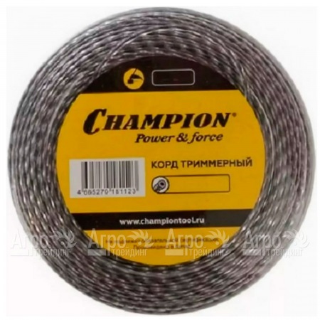Корд триммерный Champion Tri-twist 3.0мм, 50м (витой треугольник)+нож  в Севастополе