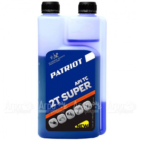 Масло полусинтетическое с дозатором Patriot Super Active 2T 0.946 л для 2-х тактных двигателей  в Севастополе