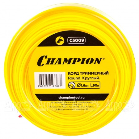 Корд триммерный Champion Round 1.6мм, 90м (круглый)  в Севастополе