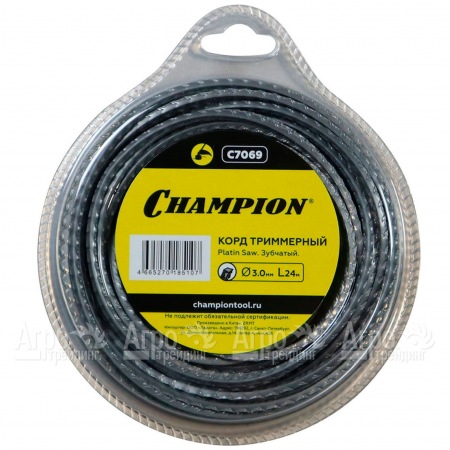 Корд триммерный Champion Platin Saw 3.0мм, 24м (зубчатый)  в Севастополе