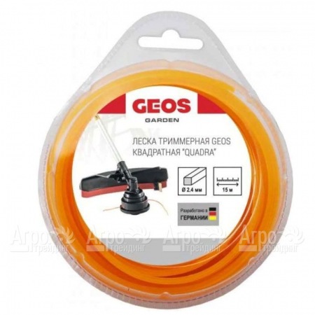 Леска триммерная квадратная GEOS by Al-Ko Quadra 2.4 мм, 15 м в блистере в Севастополе