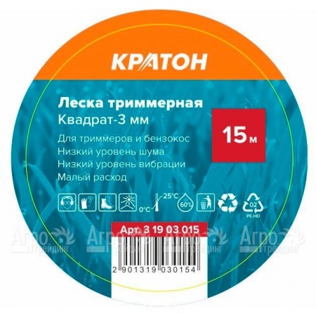 Леска триммерная Кратон Квадрат-3 мм в Севастополе