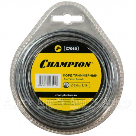 Корд триммерный Champion Alu Twist 2.0мм, 15м (витой)  в Севастополе