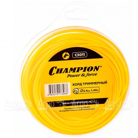 Корд триммерный Champion Round 2.4мм, 40м (круглый)  в Севастополе