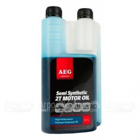 Масло п/с с дозатором AEG Semi Synthetic 2T Motor Oil API TC 1 л для 2-х тактных двигателей  в Севастополе