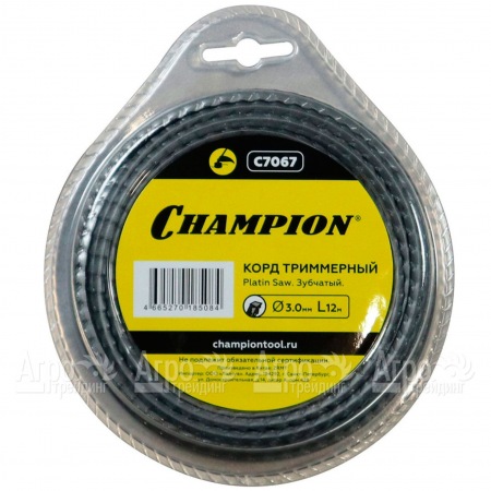 Корд триммерный Champion Platin Saw 3.0мм, 12м (зубчатый)  в Севастополе