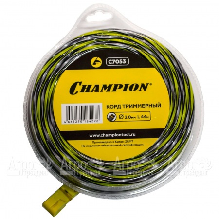 Корд триммерный Champion Tornado 3.0мм, 44м (витой квадрат)  в Севастополе