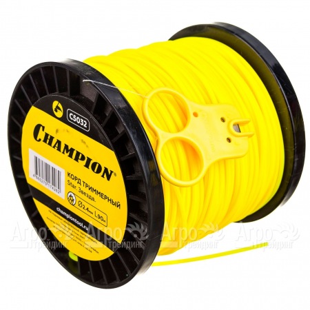 Корд триммерный Champion Star 2.4мм, 90м (звезда)+нож  в Севастополе
