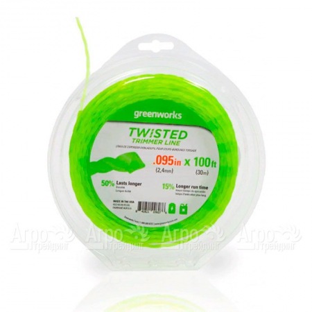 Леска витая 2.4 мм для триммеров GreenWorks GD60LT, GD60BCB, GD82LT, GD82BCB в Севастополе